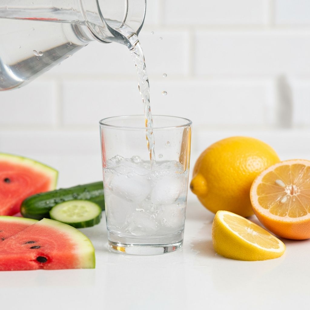 Fresh water and hydrating foods